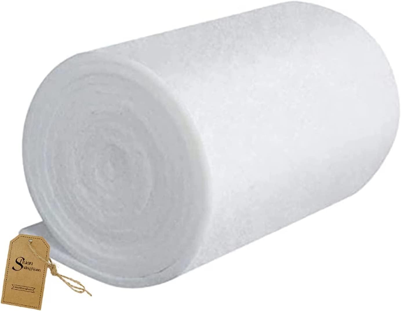 Classic Koi Pond Filter Pad FINE - White Bulk Roll Pond Filter Media, Durable Aquarium Fish Tank Canister Filter Material