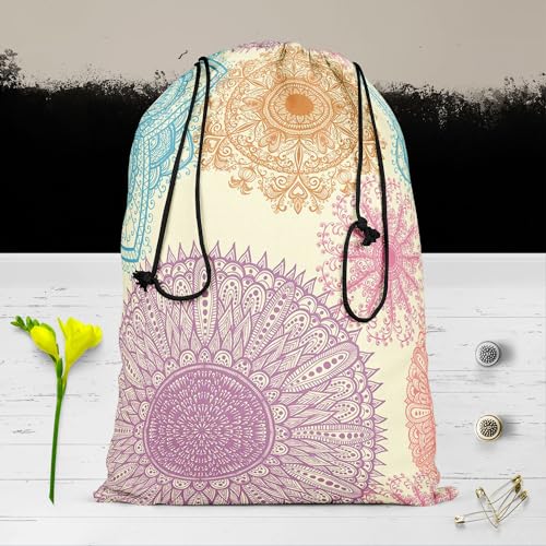 Image of ArtzFolio Elegant Flowers | Reusable Sack Bag | Bag for Gym, Storage, Vegetable & Travel
