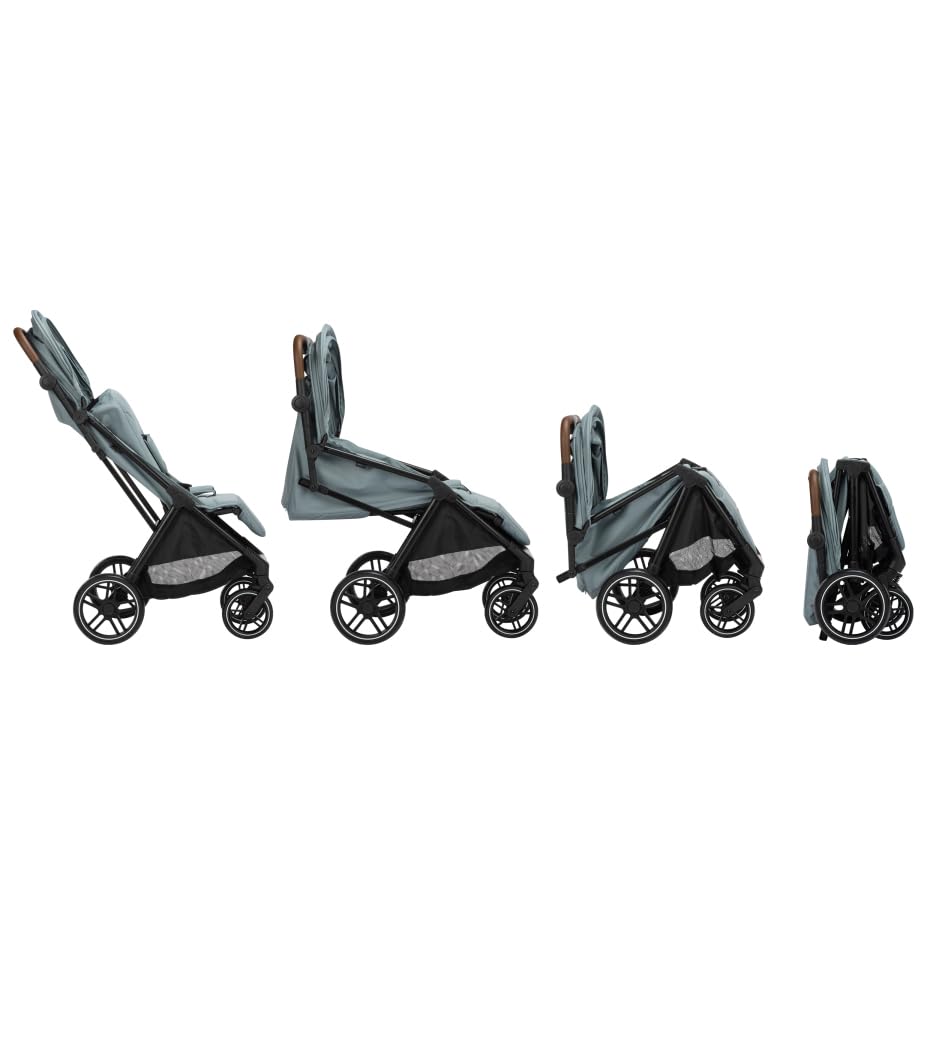 Bebeconfort Indra, Silla paseo bebe, 0-4 años (22 kg), Silla paseo plegable rápido y automático, Suspensión integrada, Posición de reclinación total, Compatible con silla de coche, Mineral Blue