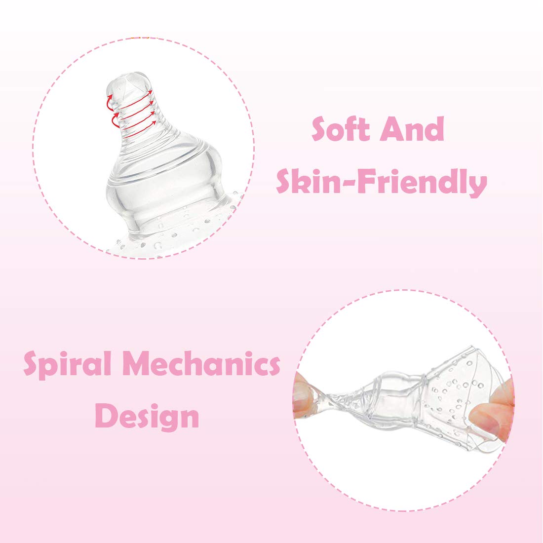 2 Pack Nipple Shields for Nursing Newborn 20mm, Nippleshield for Breastfeeding Nursing Mothers with Inverted & Sore Nipple with Carrying Case image 2 of 7 B07RGG7777