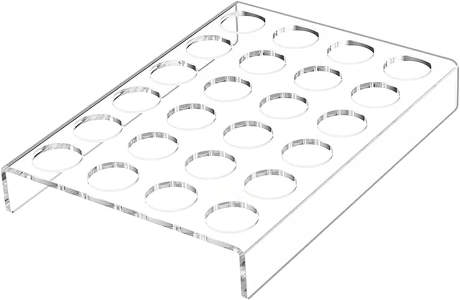 Transparent Acrylic Coffee Capsules Holder Rack with Slots Large Capacity Coffee Pod Organizer for Countertop Storage for Kitchen and Office