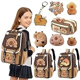 Mochila Capibara,Mochila Multifuncional Para Niños,Mochila Impermeable nylon con 11...