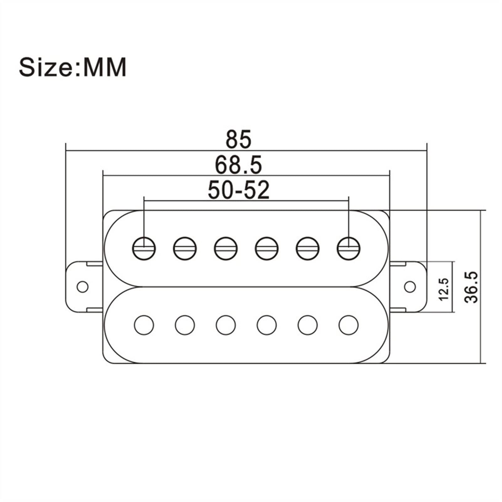 Gitara Elektryczna Podwójna Blok Pickup Sześć String Pickup Bezramowy Kremowy Żółty Dla Gibsona Przetworniki