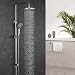 Produktbild ubeegol Duschsystem Regendusche mit Wandhalterung ohne Armatur Wasserhahn Mischbatterie Duschsäule Duschset Brauseset mit Duschstange Überkopfbrause Handbrause