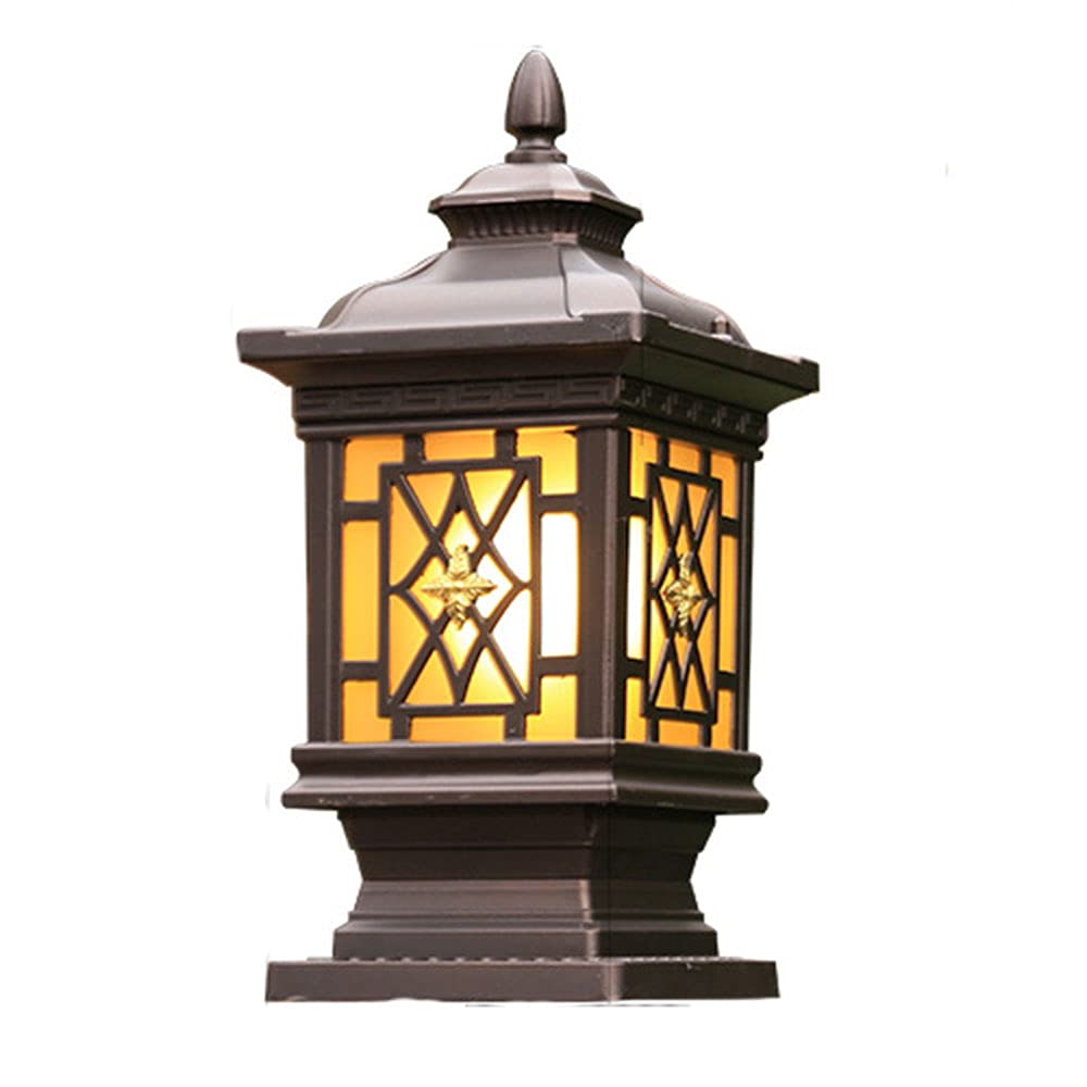 Wodoodporna Lampa Stygmatu Ganku Ogrodniczego Od Zmierzchu Do Świtu Zewnętrzne Latarnie Pocztowe Zewnętrzne Światło Słupka Wodoodporne Zabytkowe Zewnętrzne Oświetlenie Na Słupie Do Drewnianego SHUANG