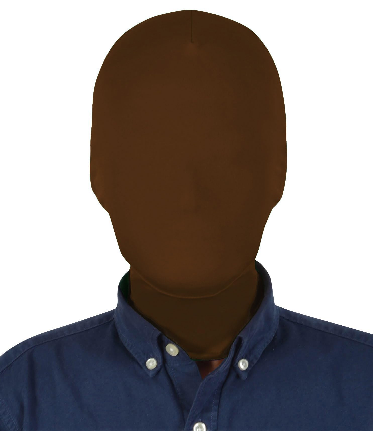 Aniler Unisex Full Face Cover Halloween Costume Cosplay Zentai Hood Mask (One Size, Coffee)