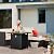 Vongrasig 43 Inch Propane Fire Table, 50,000 BTU Outdoor Gas Fire Pit Table, Rectangle Tabletop with Lid,Lava Rock for Outside Paito,Garden,Backyard
