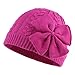 Zsedrut Baby Girls Knit Hats Toddler Infant Beanie Caps Fashion Soft Warm Skull Hood Cap (Magenta, S)