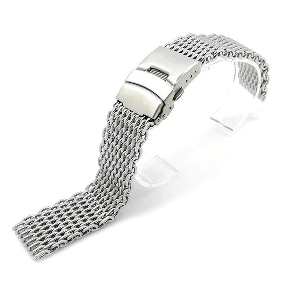 Uhrenarmband Silber 18mm/20mm/22mm/24mm Edelstahl Mesh Band Metallarmband für
