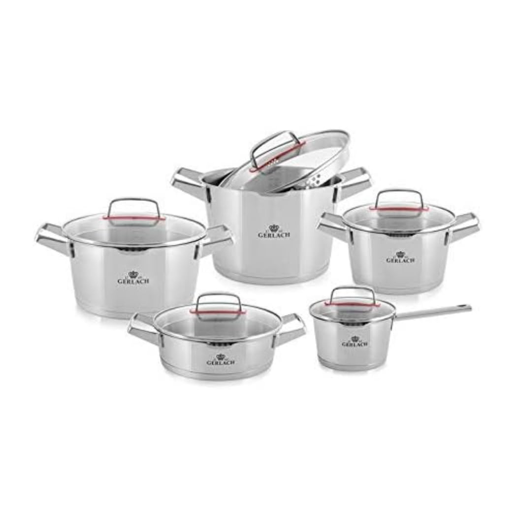 Gerlach 1760 Lot De 5 Casseroles Faitouts En Inox Avec
