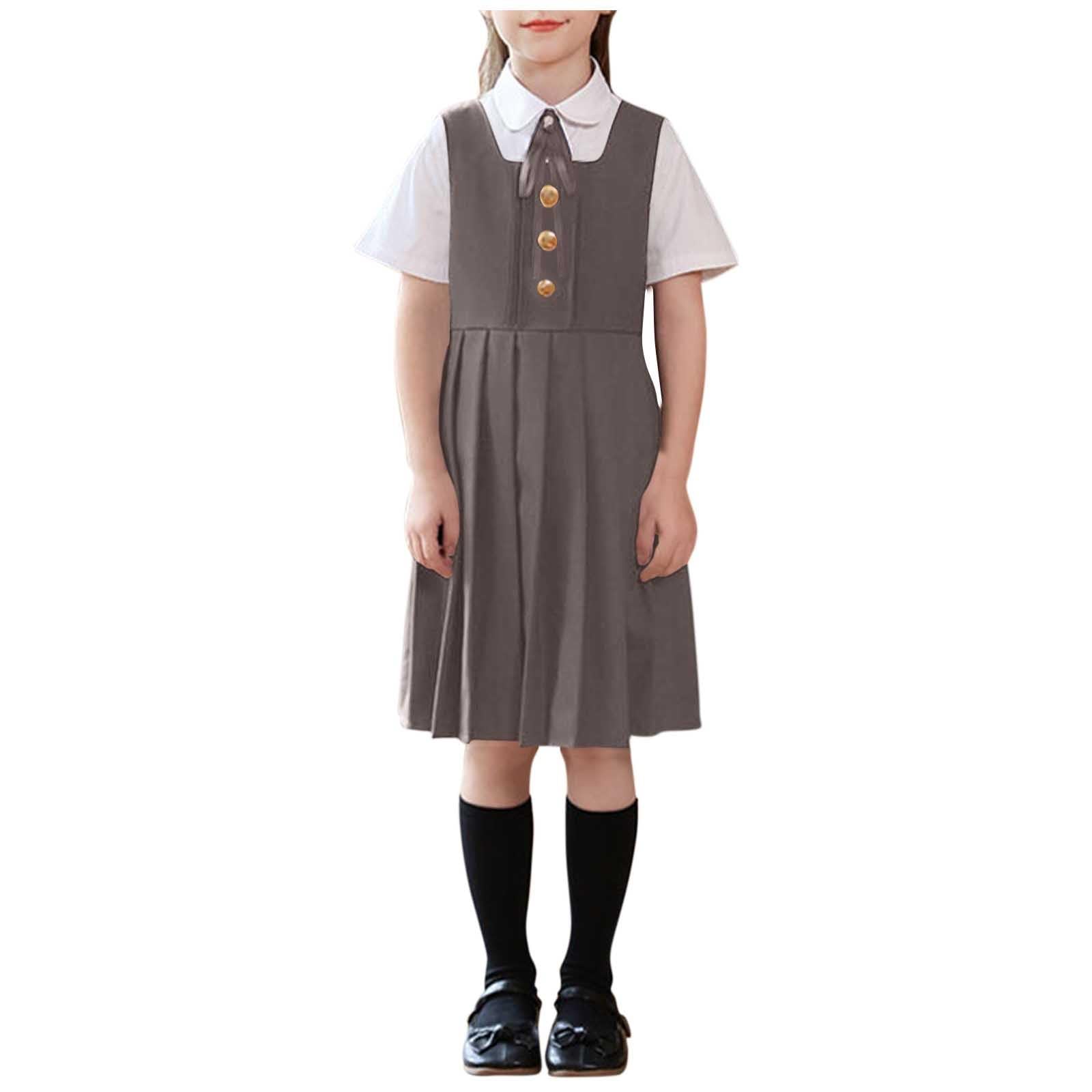 Robe pull à boutons fille uniforme finitions soignées - 8