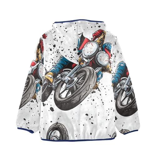 Motorbike Girls Fleece Jacket Girls Fall Jacket Girls Zip Up Hoodie Girls Sherpa Jacket 2-10T2