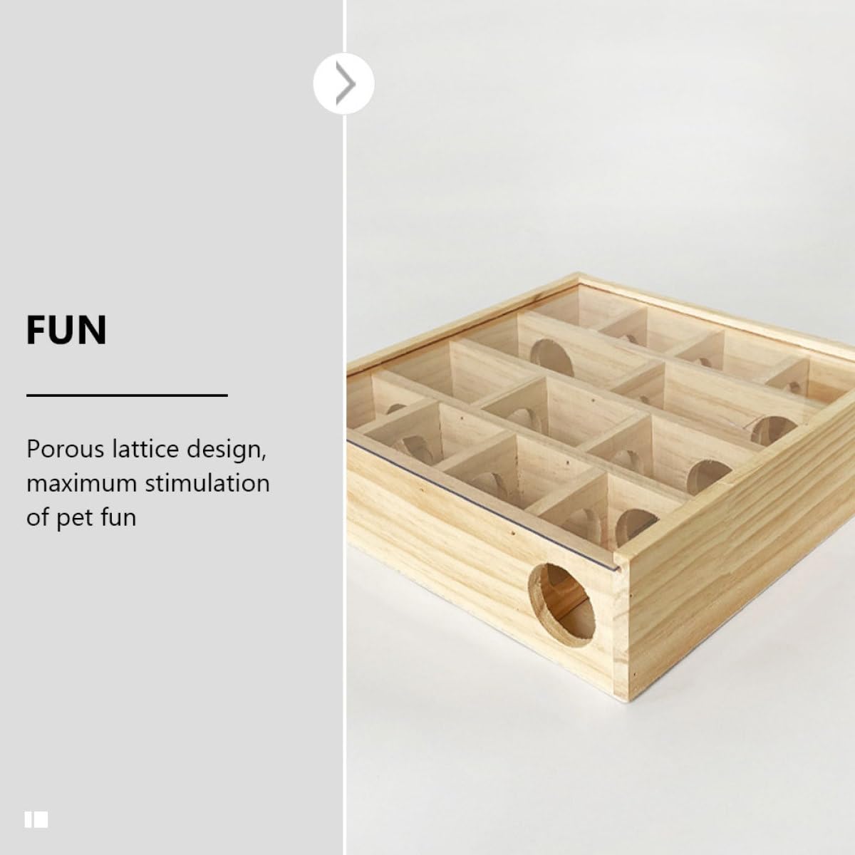 iplusmile Holz labyrinthspielzeug für Kleintiere Interessantes Mäuselabyrinth mit Hohem Rand Sicherer Käfigschutz Unterhaltungs Stressabbau Hamster Meerschweinchen Chinchillas