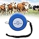 Zerodis 2,5 m Körper Professional Cattle Weight Tape Measure Einziehbares Maßband Farm Equipment für Schweinevieh