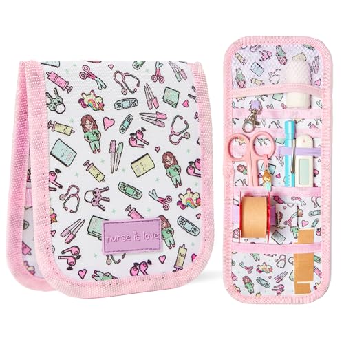 Nurse is Love Salva Bolsillos Enfermeria | Organizador de Bolsillo Enfermeria | Ideal para - Enfermera Accesorios, Regalos Enfermera Original, Multiples Diseños Ajustan a Tijeras