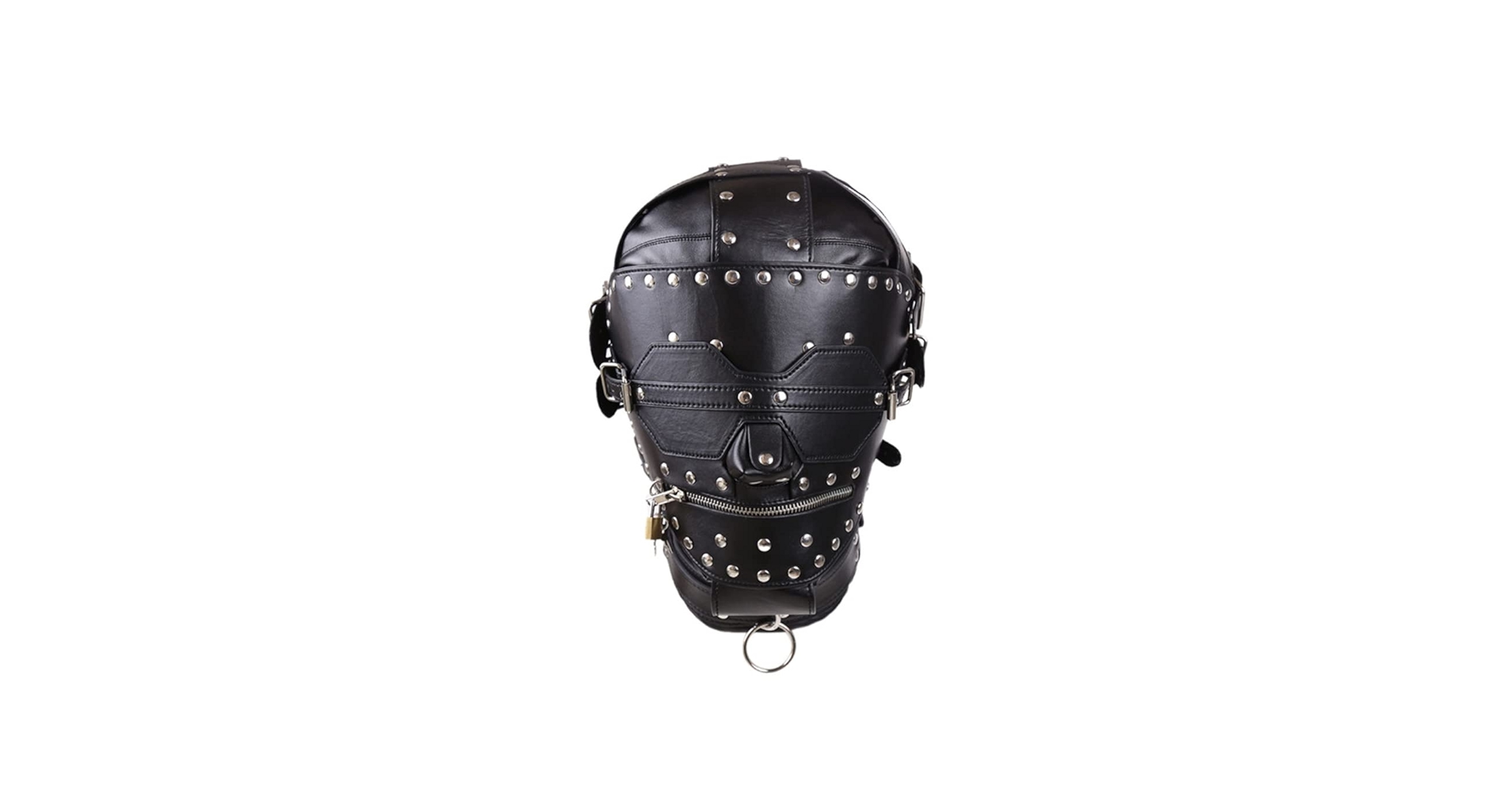 Amazon.com: IMEISH Soft Leather Head Masks Blindfold Zipper