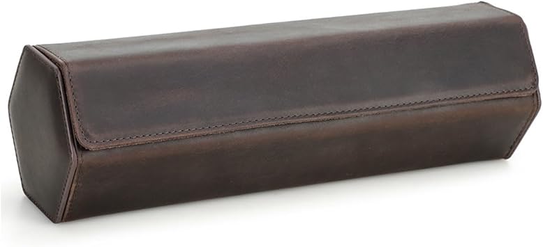 Watch Roll, 4 Watch Travel Case, Hexagon Men Watch Box, Leather Watch Organizer
