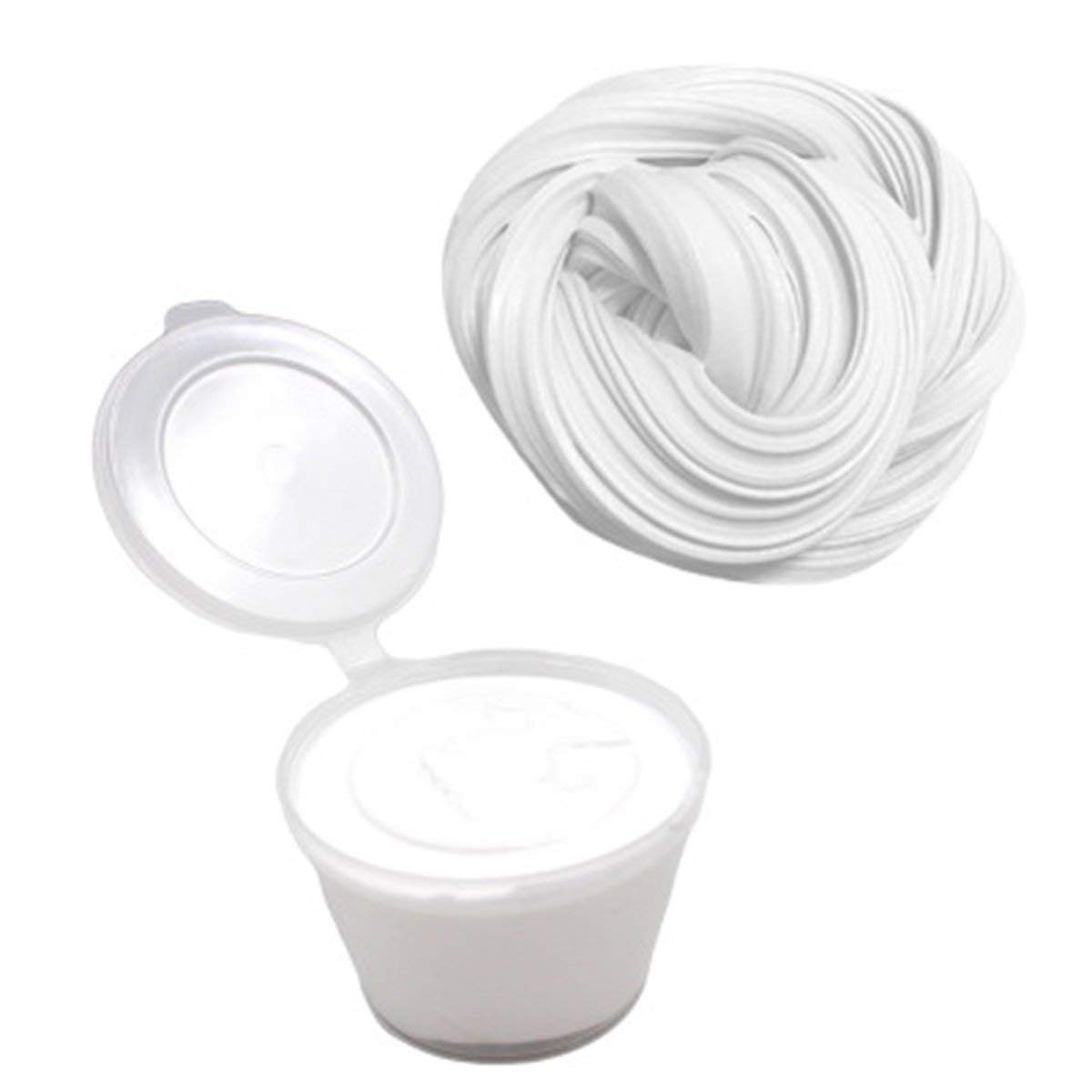 Greatangle Universal Stress Relief Fluffy Floam Slime Craft Mud Toy Lightweight No Borax Cotton Slime Clay Portable Modeling Clay white