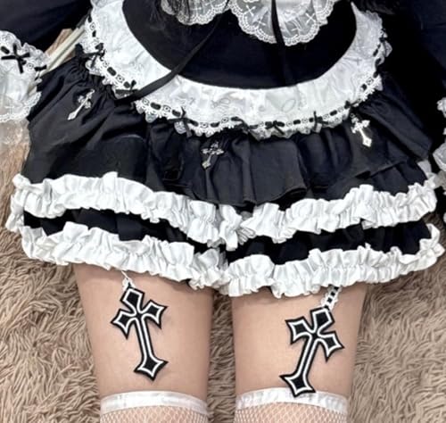 Y2K Lolita Skirts Jirai Kei Fashion Kawaii Cake Miniskirt Cutecore High Waisted Goth Ruffle A Line Skirt4