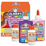 Elmer's Colour Slime Kit | Slime Supplies Include Washable Colour PVA Glue | Assorted Colours & Magical Liquid Slime Activator | Washable & Kid Friendly | 4 Count
