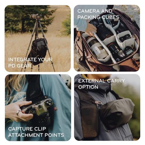 Peak Design Outdoor Backpack 25L, Black, Compact and Lightweight Frameless Daypack, Ultra Cinch Roll-Top Design, Ideal for Day Hikes, Camera Carry and Commuting, Versatile Backpack for Men and Women