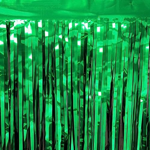 Anderson's Metallic Green Fringe, 15 Inches x 10 Feet