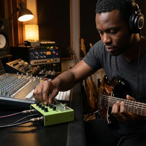 Image of SONICAKE QDS-07 Dual Channel Overdrive Pedal, 2-in-1 TS Guitar Effects Pedal with 3 EQ Modes - High-frequency Boost, Original Output, Low-frequency Boost, Pure Analog Circuit, True Bypass T&T