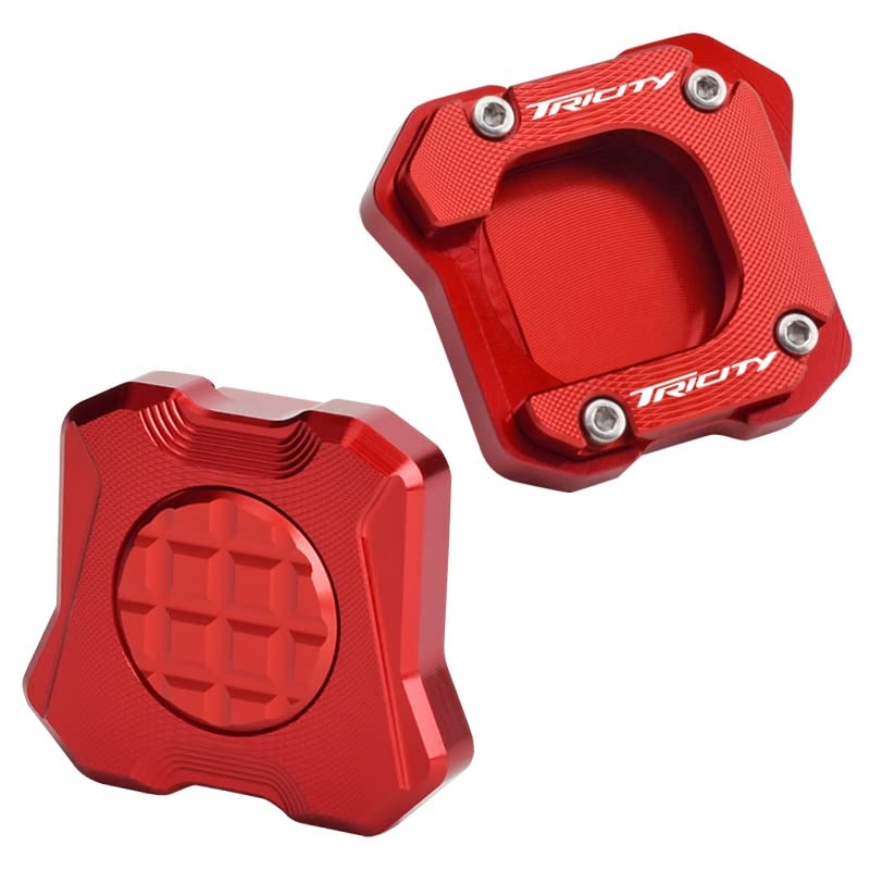 Moto Cavalletto Laterale Estensione Pad Cavalletto Laterale Per Moto Piastra Di Ingrandimento Cavalletto Ingrandisci Ripiano Per Yam&aha XMAX 300 XMAX300 2023(Red-01