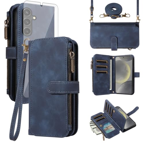 Housse Samsung S24 S25 avec porte-cartes et bandoulière pour voyager les mains libres
