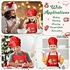R HORSE Christmas Kid Apron and Chef Hat Set, 2Pcs Adjustable Children Xmas Red Kitchen Apron Dress up Role Play Chef Toy Cooking Baking Painting and Training Kits Christmas Gift for Kids #5