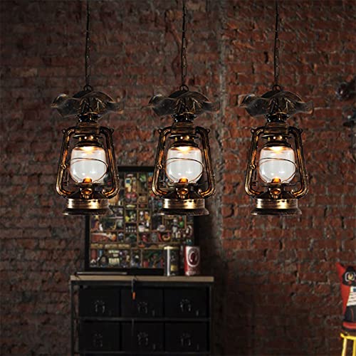 Chandelier industriel en fer noir et lampe suspendue rétro E27