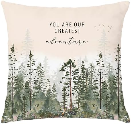 Nipi Forest Nursery Decor, You are Our Greatest Adventure Pillow ...