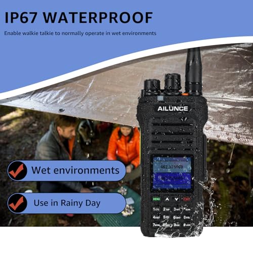 Image of Retevis GMRS Communicate Kit, RA87 GMRS Mobile Radio(1 Pack) with HA1G Waterproof Walkie Talkies, NOAA(2 Pack), Long Range Two Way Radio for Off-Road