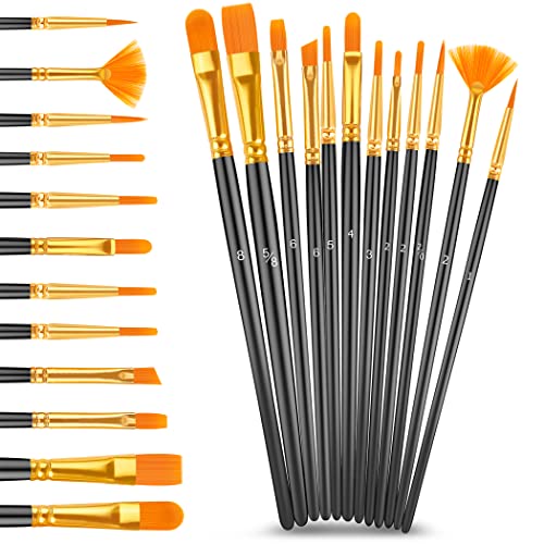 Image of Caliart 80 Colors Acrylic Paint Set with 12 Brushes | Craft Painting kit for Adults Artists Beginners, Rich Pigment Non-toxic, Canvas Wood Rock Pumpkin Ceramic Art Supplies Paint
