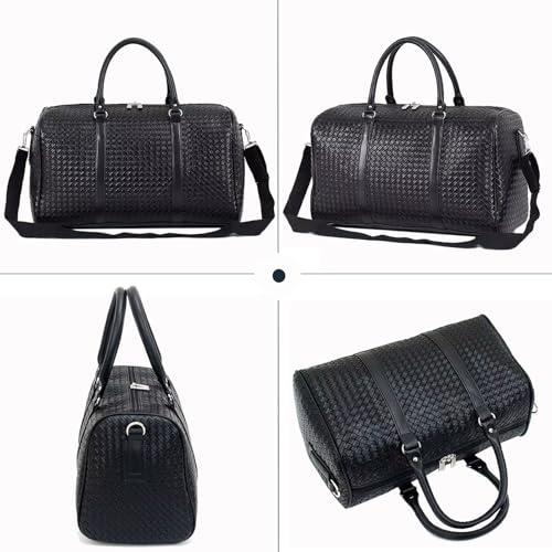 27L Small Travel Duffle Bag Weekender Bags for Women and Men with Shoe Compartment Foldable Waterproof Toiletry Bag Hospital Bags for Labor and Delivery Gym Bag (Black)3