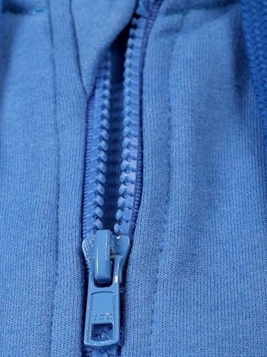 Image of KiddoPanti Boys Solid Cotton Full Sleeve Zip-Up Front Open Hooded Sweatshirt