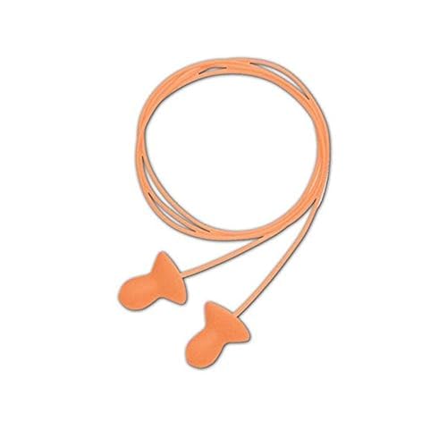 Honeywell QD30 Howard Leight - Tapones para los oídos con cable reutilizables silenciosos, 100 pares, talla única, naranja (paquete de 100)