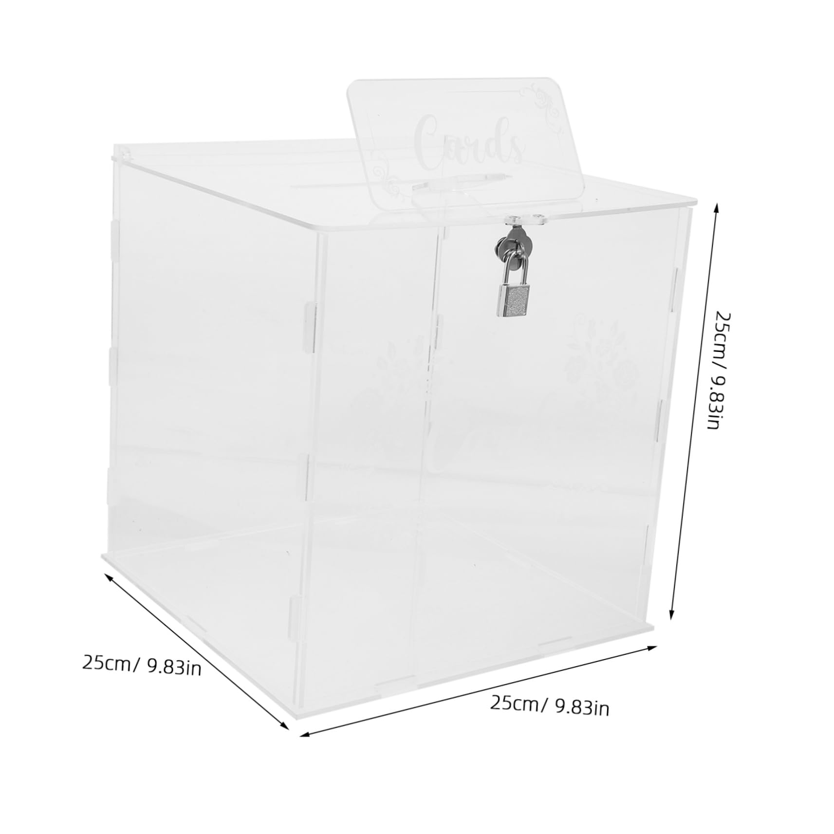 HOLIDYOYO Box Wedding Cards Lock Elegant Proposal Lids Large Green Paper All Decorative Bridal Party Gold Trading Bridesmaid Greeting Rustic Reception Guest Boy Women Storage Acrylic