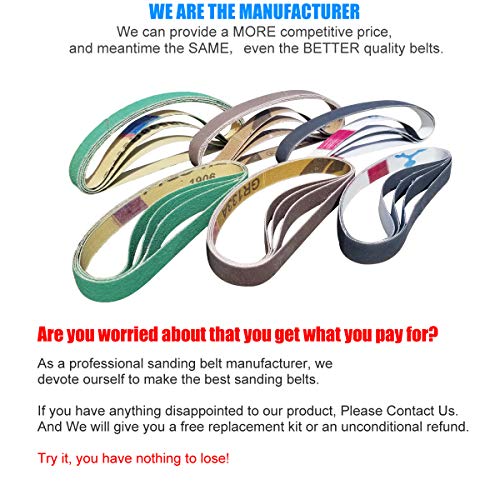 24 Pcs 1/2" X 12" Replacement Sharpening Belt Kit For Work Sharp Knife & Tool Sharpener (Wskts & Wskts-Kt / Mk.1 & Mk.2) - 80/120/240/400/1000/1200 Grits #TOP2