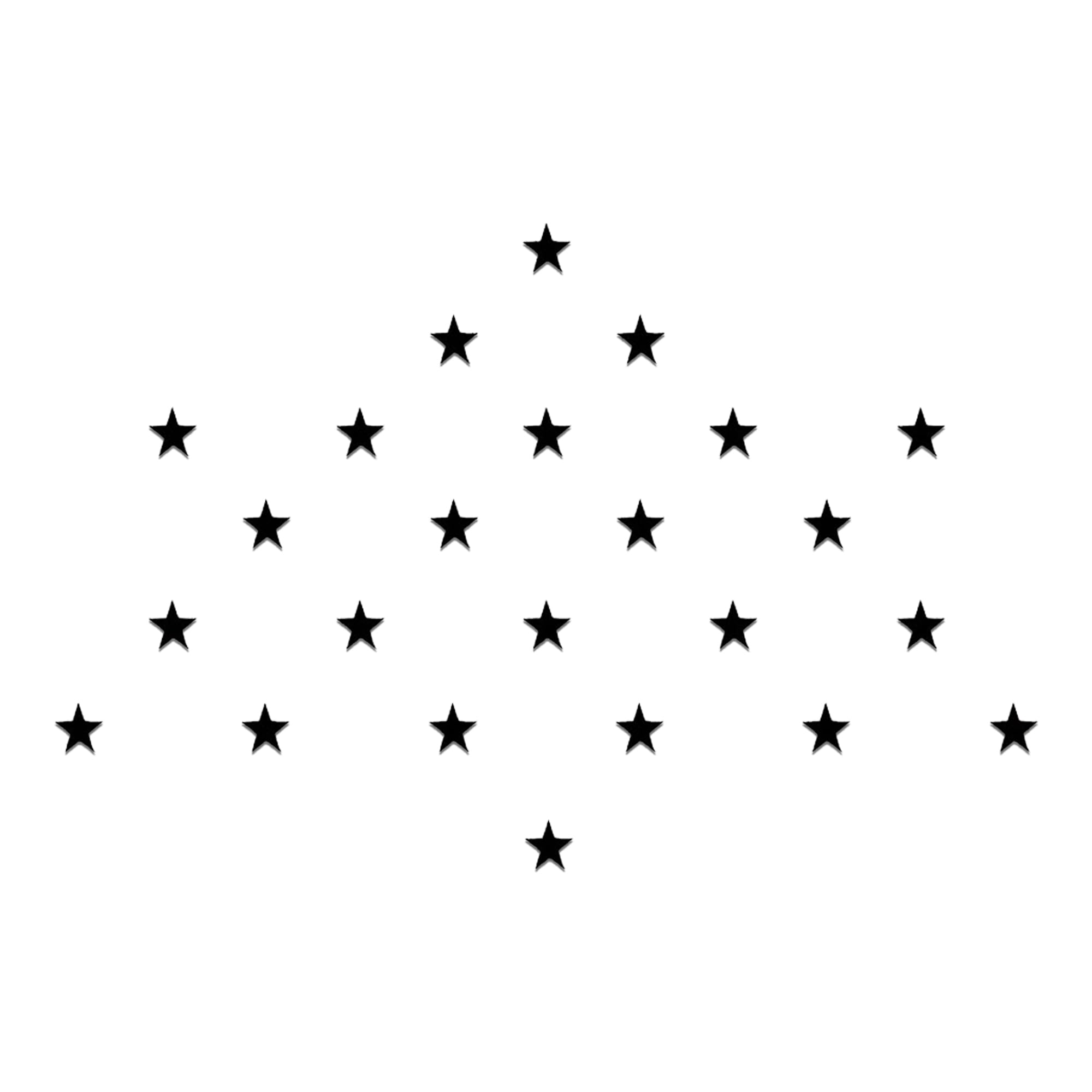 comet busters star shaped black bindi (6mm)(bin988)