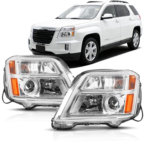 Reinko Headlight Assembly fit For 2016 2017 GMC Terrain also fit 2010 2011 2012 2013 2014 2015 GMC Terrain with the included adapter Harness OE Style