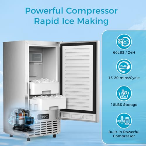 Máquina Extractora de Hielo Comercial Cowsar 66lbs/24H Acero miniatura 2