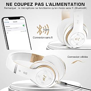6S Casque Bluetooth sans Fil, écouteurs stéréo sans Fil stéréo Pliables Hi-FI Écouteurs avec Microphone intégré, Micro… - Les Beatles, Paul McCartney, John Lennon, RIngo Starr, George Harrison 6S Casque Bluetooth sans Fil, écouteurs stéréo sans Fil stéréo Pliables Hi-FI Écouteurs avec Microphone intégré, Micro… – Image 4
