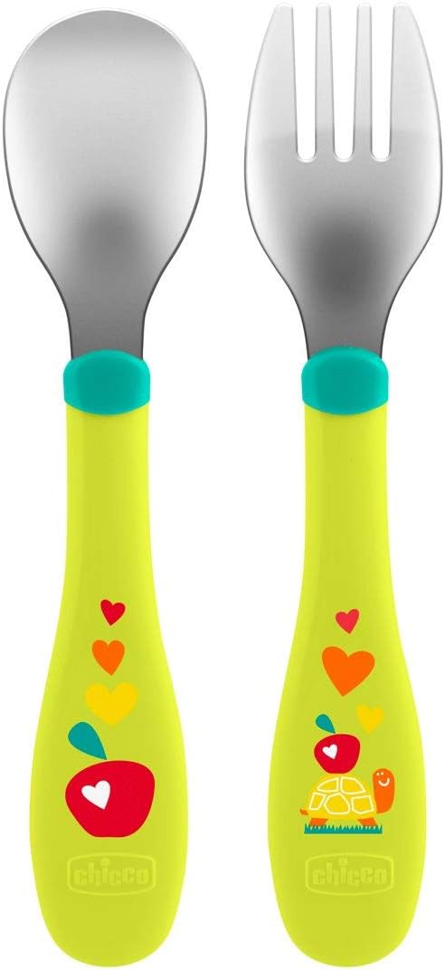 Chicco Metal Cutlery, Neutral (18m+)
