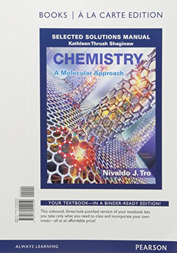Chemistry: A Molecular Approach Selected Soluti... 0134554256 Book Cover