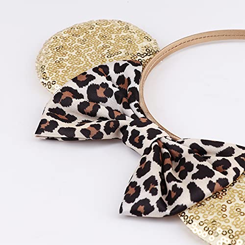 Image of DRESHOW Mouse Ears Bow Headbands Glitter Party Decoration Cosplay Costume for Women
