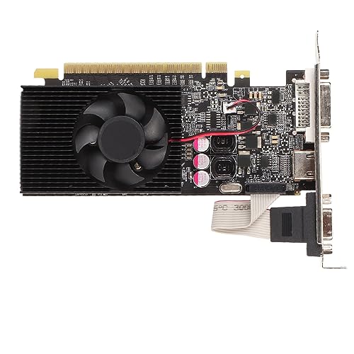 Scheda Grafica GT730 da 2 GB Scheda Grafica da Gioco GDDR3 con Ventola Singola Slot PCI Express 2.0 16X Frequenza 810 MHz Frequenza Memoria 1300 MHz 64 Bit (GT730 2GBGDDR3)