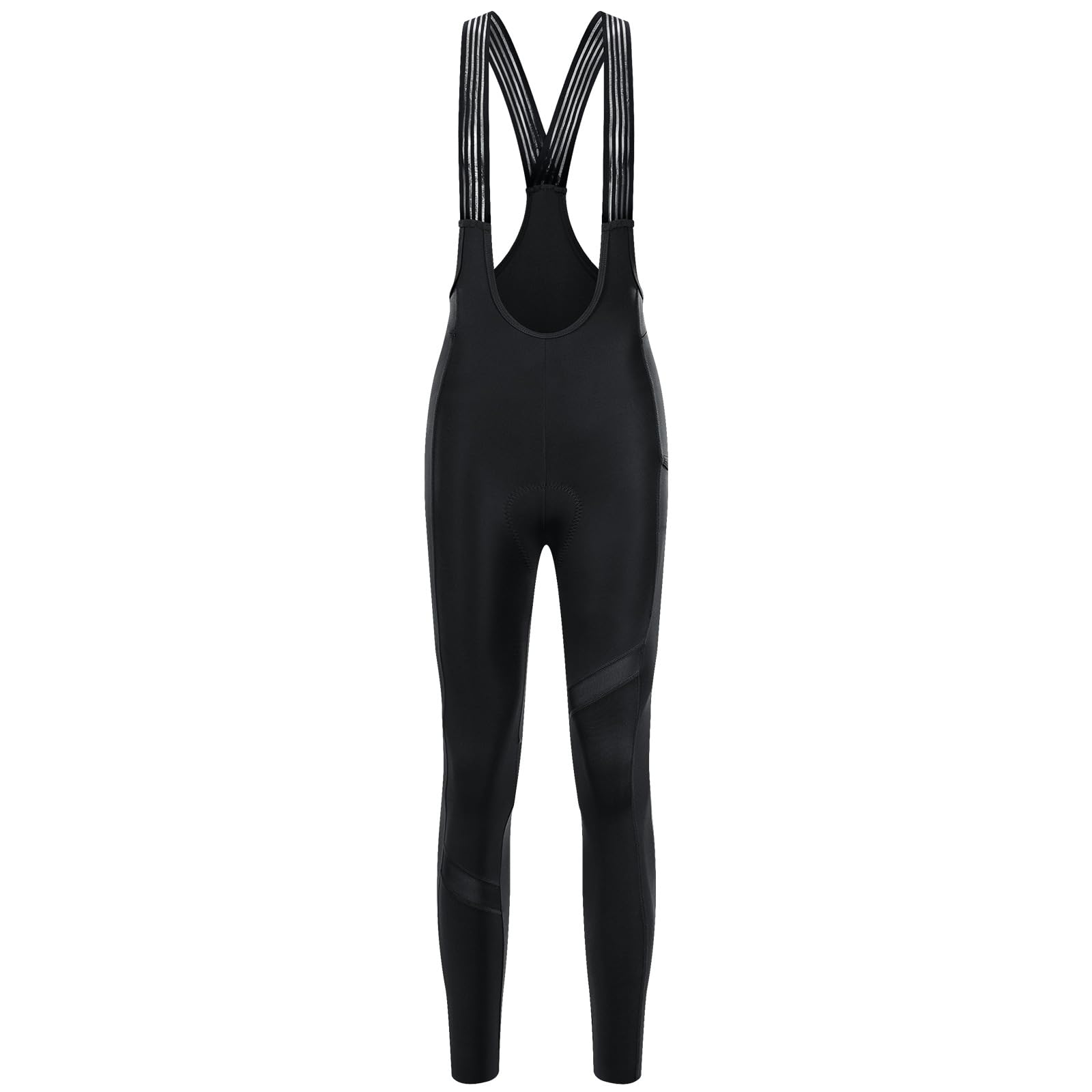 Santic Pantalon de cyclisme long pour femme avec rembourrage de l'assise réfléchissant super élastique en maille respirante