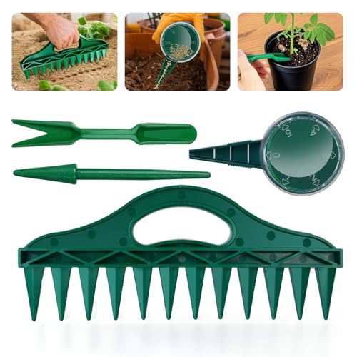 Dispensador de semillas mano set 4 piezas miniatura 1