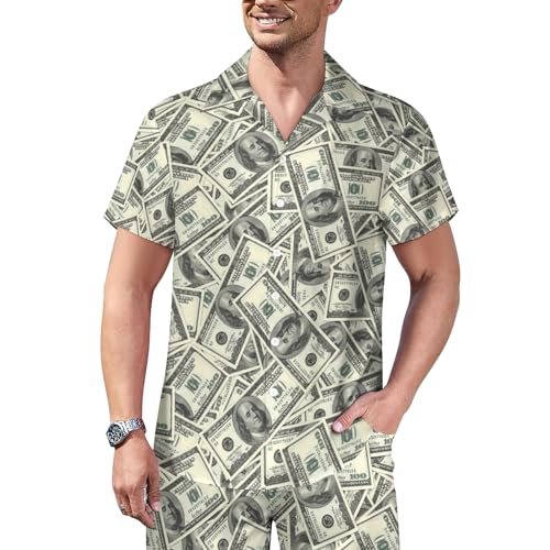 Men's 3 Piece Set Tracksuit Hawaiian Shirt Shorts Button Down Cuban Neck Shirt and Tropical Beach Shorts Sets with Bucket Hat3